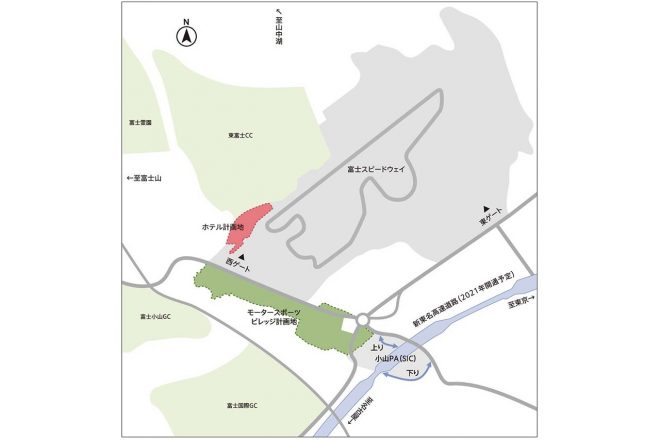ホテルの建設予定地はサーキット西ゲート横だ