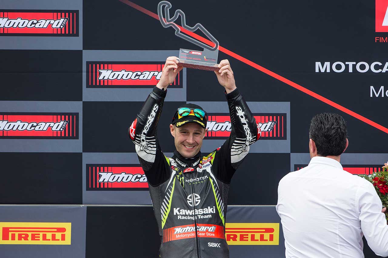 SBK第3戦アラゴンの3レースで2位フィニッシュを果たしたレイ