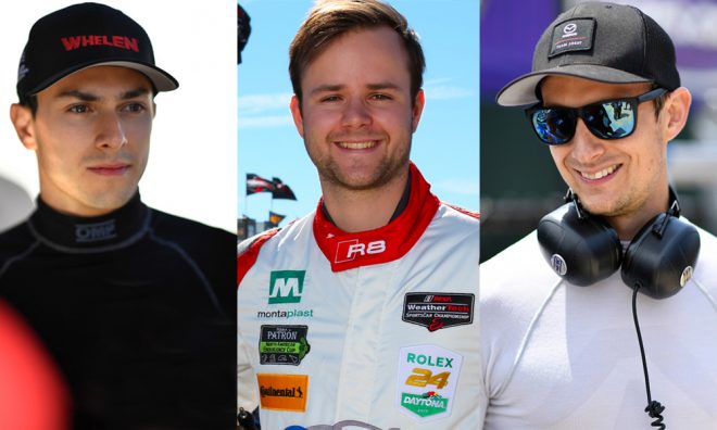 リシ・コンペティツィオーネからル・マンに参戦する（左から）ピポ・デラーニ、ジュール・グーノン、オリバー・ジャービス