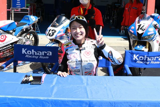 Moto3の日本GPにワイルドカード参戦した岡崎静夏（Kohara Racing Team）はJ-GP3クラスで活躍中