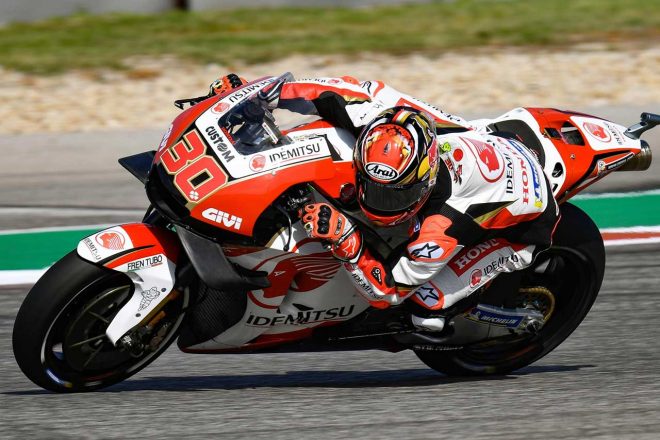 厳しい初日となった中上。総合15番手