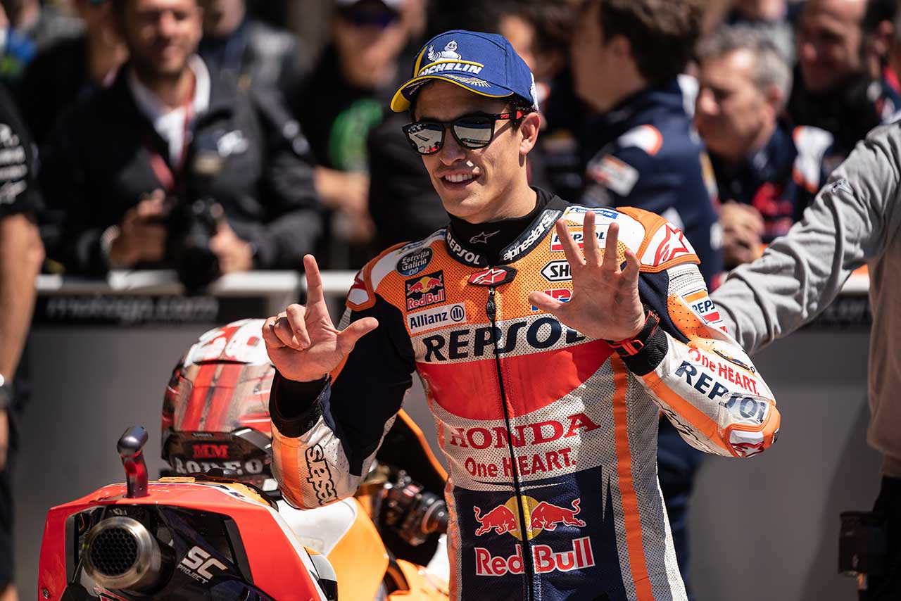 アメリカズGPでポールポジションを獲得したマルケス