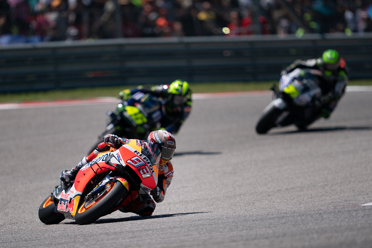 得意のアメリカズGPでトップを独走していたマルケスだったが……