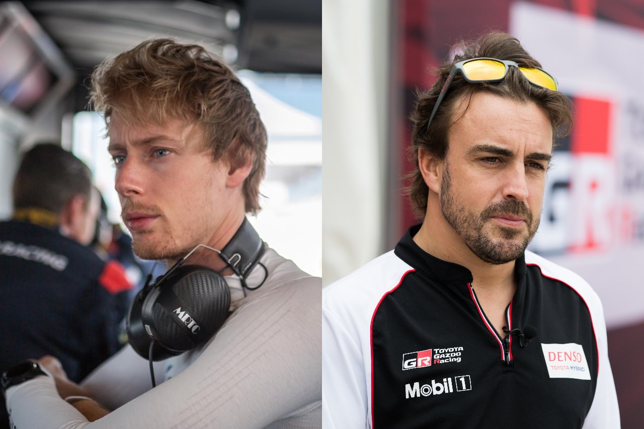 ブレンドン・ハートレー（左）とフェルナンド・アロンソ（右）