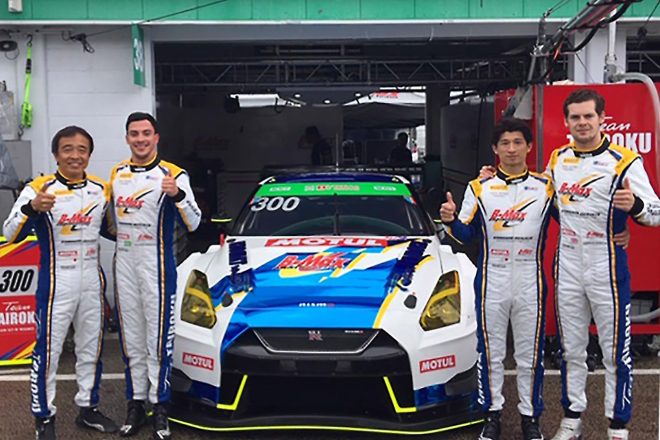 スーパー耐久第2戦に参戦するTAIROKU Racing with B-Max EngineeringのGT-Rと4人のドライバーたち