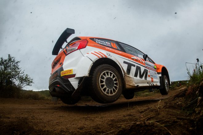 シェイクダウンステージを走る勝田貴元（フォード・フィエスタR5）