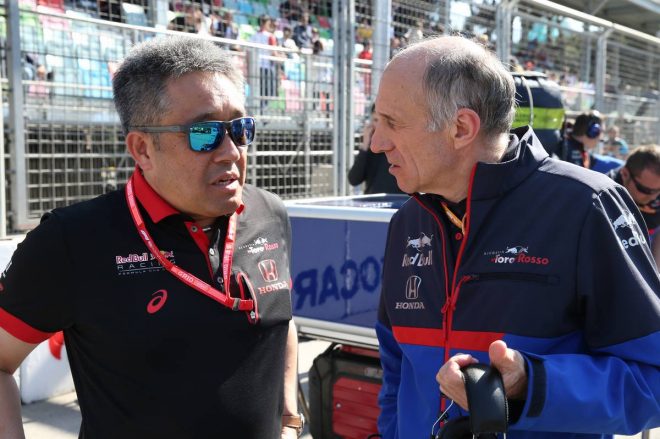 2019年F1第4戦アゼルバイジャンGP　ホンダ山本雅史F1マネージングディレクター、トロロッソ代表フランツ・トスト