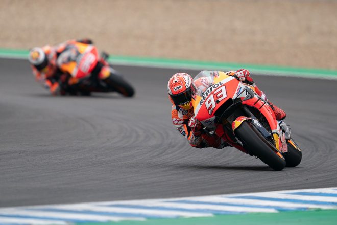 レースペースを確認するフリー走行4回目ではトップタイムをマークしたマルケス