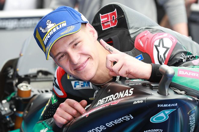 スペインGPでマルケスが持つ史上最年少ポールポジション獲得記録を破ったファビオ・クアルタラロ(ペトロナス・ヤマハSRT)