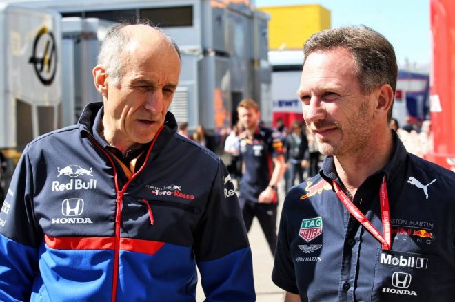 2019年F1第5戦スペインGP　レッドブルのクリスチャン・ホーナー代表、トロロッソのフランツ・トスト代表