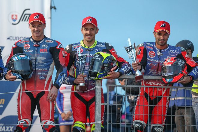 トラブルで後退後、猛烈な追い上げを見せて3位表彰台を獲得したF.C.C.TSRホンダ・フランス