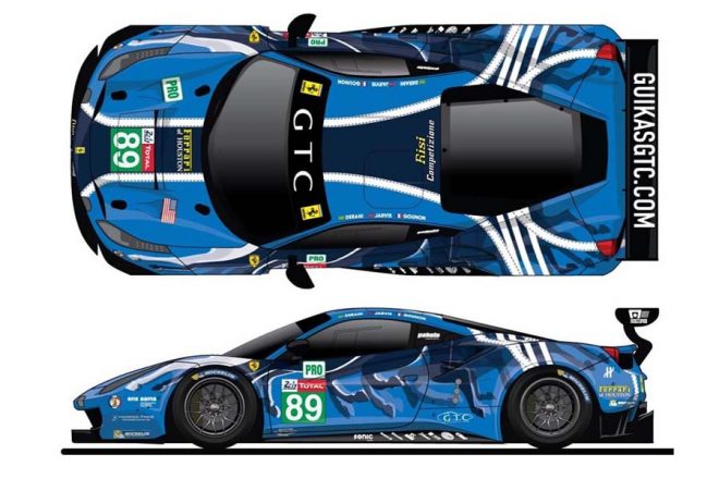 リシ・コンペティツィオーネが公開したフェラーリ488 GTE Evoの2019年ル・マン用マシンカラーリングイメージ