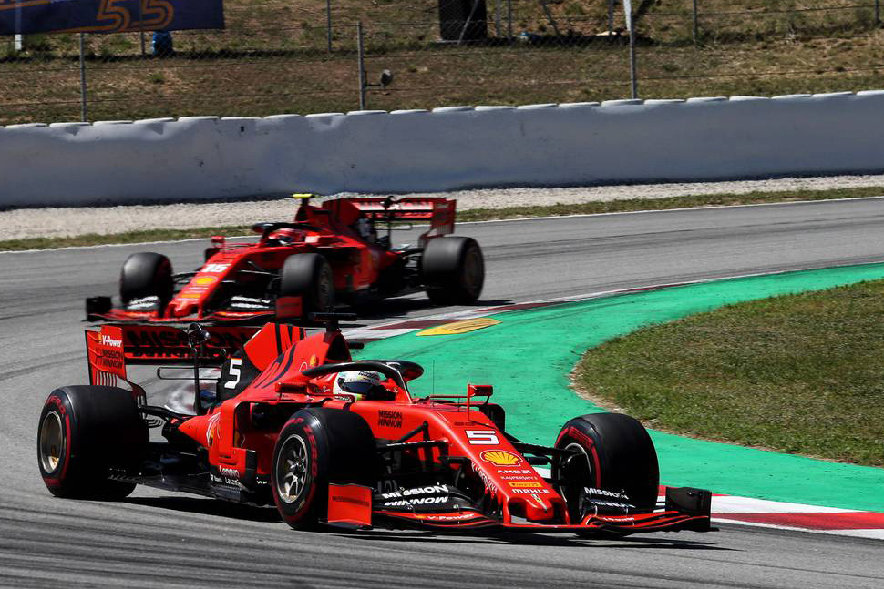 2019年F1第5戦スペインGP　セバスチャン・ベッテル, シャルル・ルクレール（フェラーリ）