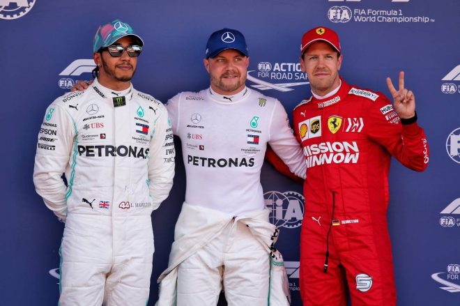 予選2番手のハミルトンさんの表情が分かりやすい