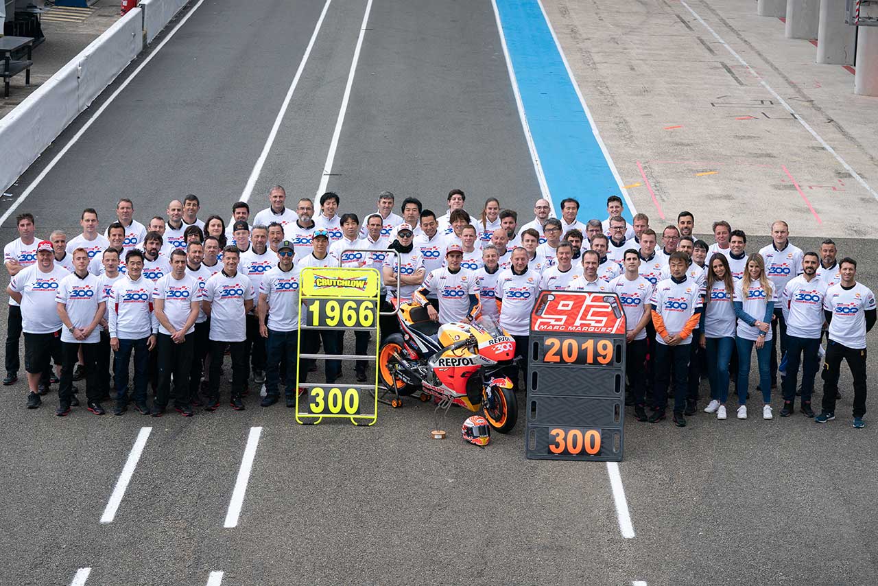 ホンダはフランスGPのマルケスの優勝により、ロードレース世界選手権の最高峰クラス300勝目を達成した