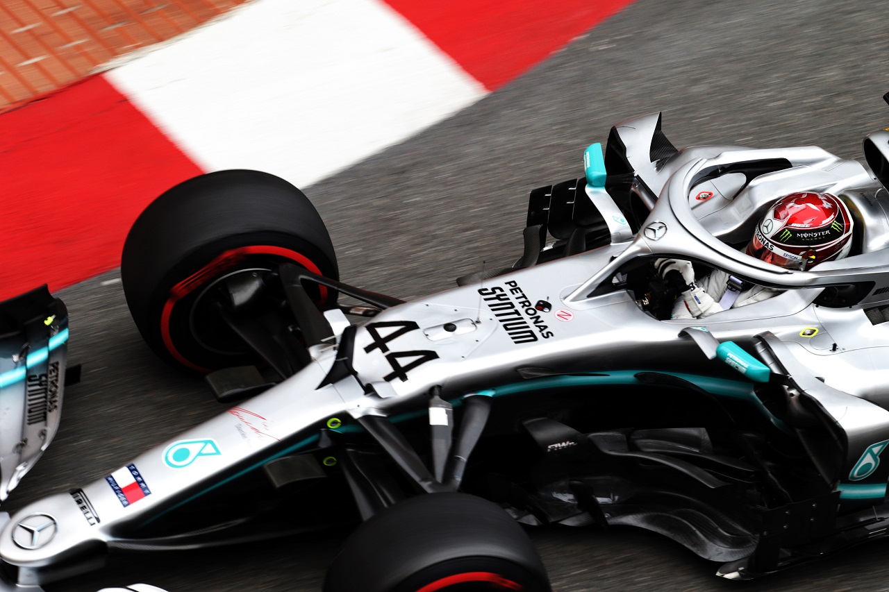 2019年F1第6戦モナコGP　ルイス・ハミルトン（メルセデス）が乗るメルセデスF1 W10