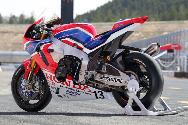 Team HRCのホンダCBR1000RR SP2 2019年仕様(左リヤ)