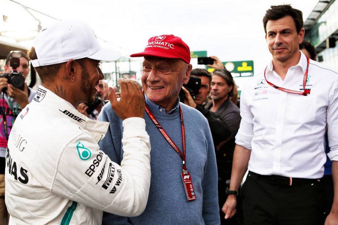 2018年F1第1戦オーストラリアGP　ルイス・ハミルトン（メルセデス）, ニキ・ラウダ, トト・ウォルフ
