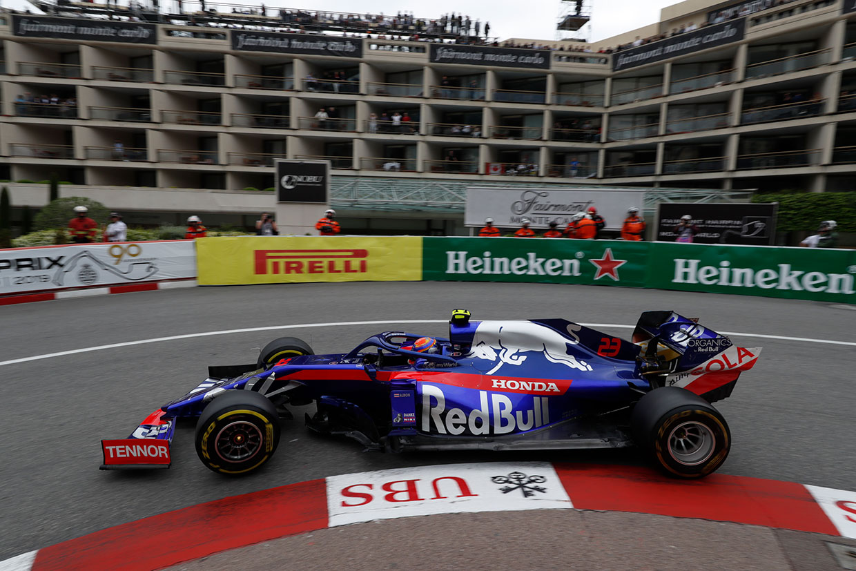 2019年F1第6戦モナコGP　初日好調な走りを見せるアレクサンダー・アルボン（トロロッソ・ホンダ）