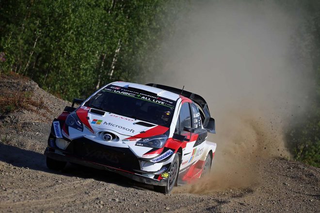 2018年、勝田はフィンランド国内でトヨタ・ヤリスWRCに試乗した