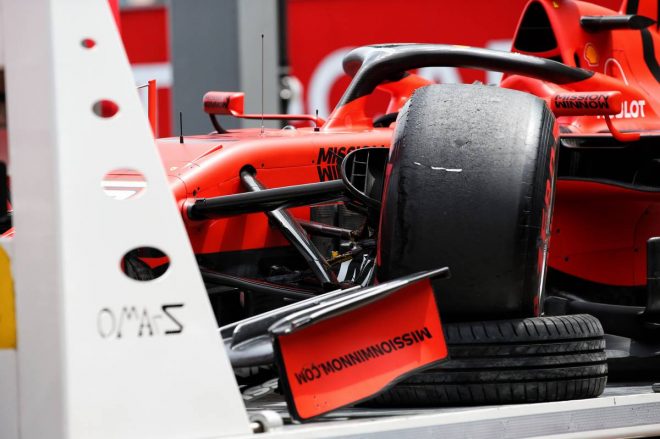 2019年F1第6戦モナコGP　FP3でクラッシュしたセバスチャン・ベッテル（フェラーリ）