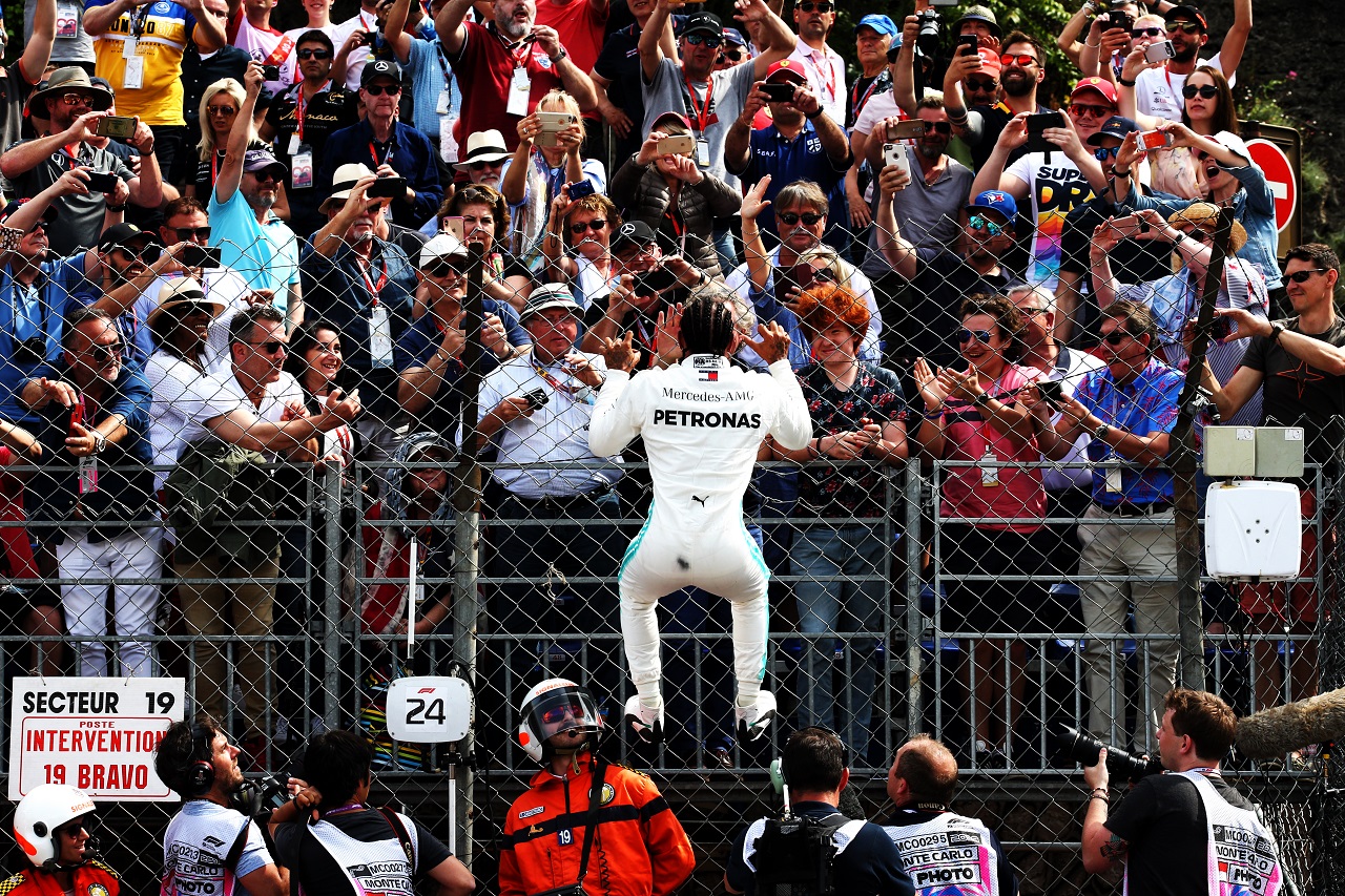 2019年F1第6戦モナコGP　ルイス・ハミルトン（メルセデス）がポールポジションを獲得