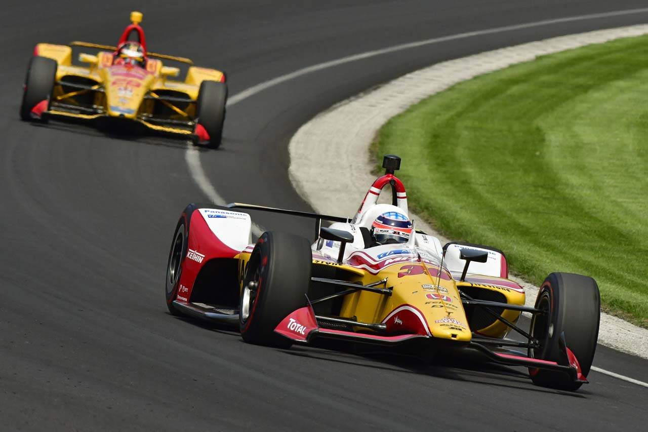 第103回インディ500で3位となった佐藤琢磨（レイホール・レターマン・ラニガン・レーシング）