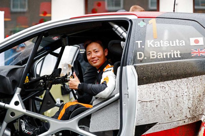 フィンランド・ラリー選手権のリーヒマキ・ラリーを制した勝田貴元（トヨタ・ヤリスWRC）