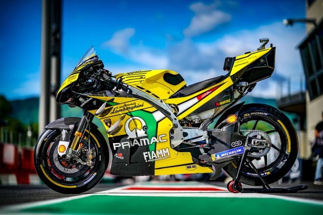 ランボルギーニカラーが施されたジャック・ミラーのデスモセディチGP