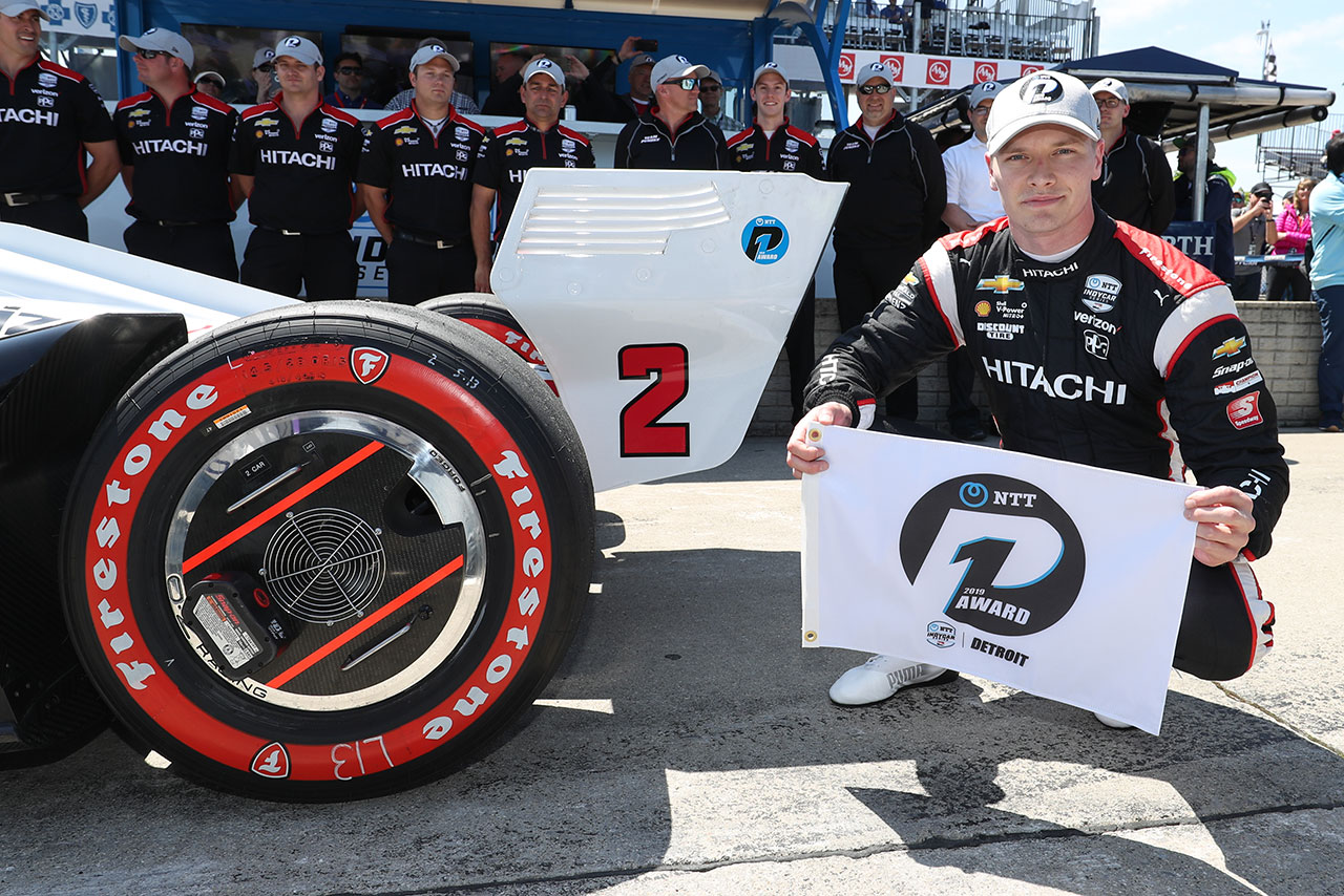 今季初ポールポジションを獲得したジョセフ・ニューガーデン（チーム・ペンスキー）