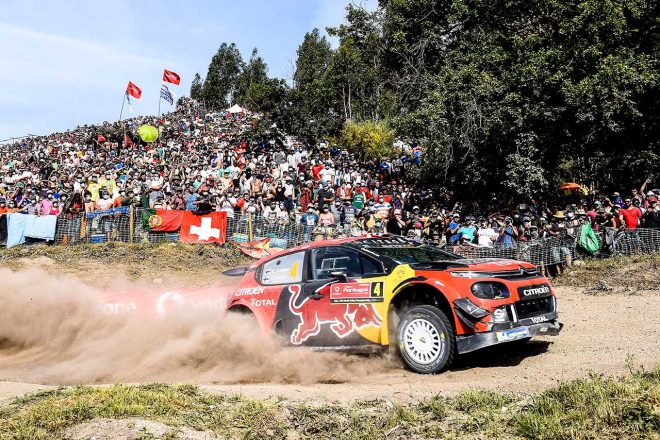 ラリー・ポルトガルの最終日、横転によるダメージが残る状態でステージを走ったエサペッカ・ラッピ（シトロエンC3 WRC）