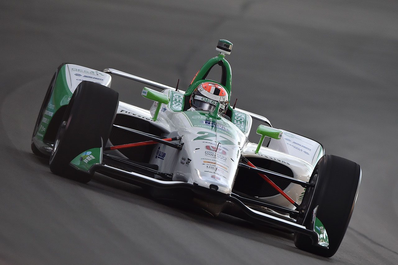 緑と白のスペシャルカラーリングで挑むアレクサンダー ロッシ インディカー第9戦テキサス 初日トップはディクソン 降雨で中断も琢磨は2番手と好発進の画像 写真 3 Autosport Web