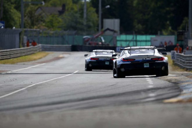 テストではクラス首位から同12番手までが1秒以内に収まるなか、BMWの2台は2.4秒以上遅れ、クラス最後尾を占める結果に