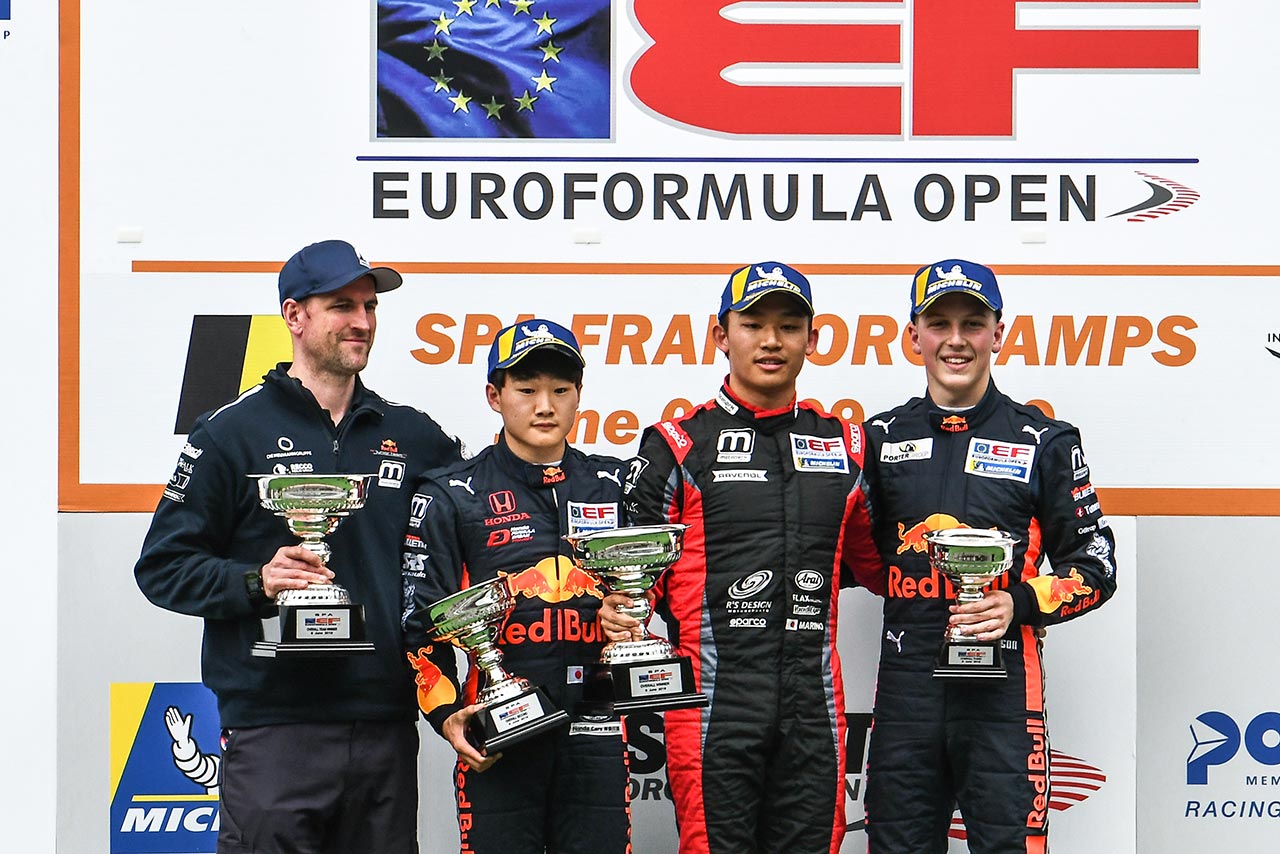 ユーロフォーミュラ・オープン スパ大会レース1の表彰台