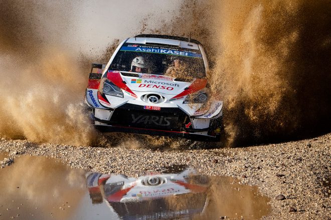 ヤリ-マティ・ラトバラ（トヨタ・ヤリスWRC）はブレーキトラブルで総合10番手とやや出遅れた