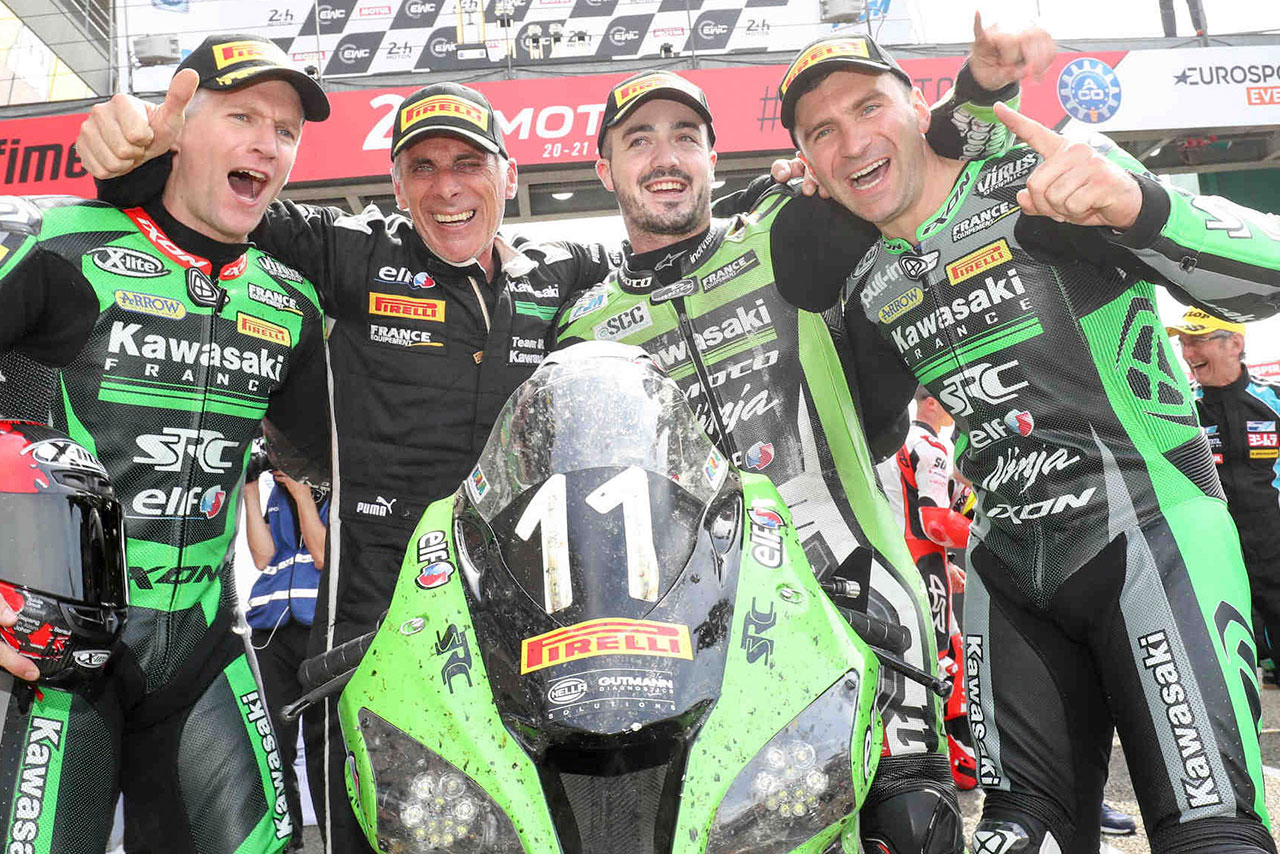 第2戦ル・マン24時間で優勝したSRCカワサキ・フランス