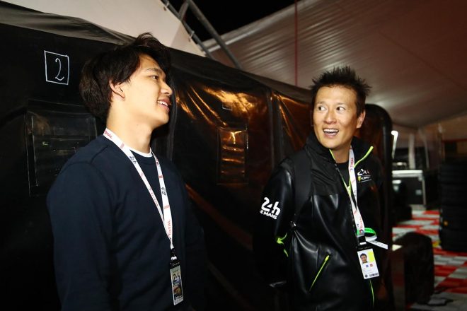 ル・マン24時間に初めて挑戦しているカーガイ・レーシングの木村武史。今回チームには佐藤万璃音がコーチとして加わった。