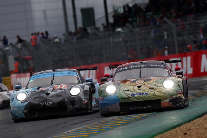 LM-GTE Amの優勝を争ったチーム・プロジェクト1のポルシェ