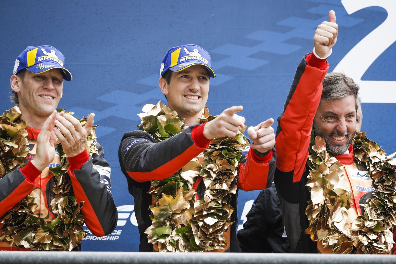 チーム・プロジェクト1の（左から）ベルグ・ヨルグマイスター、パトリック・リンゼイ、エギディオ・ペルフェッティ