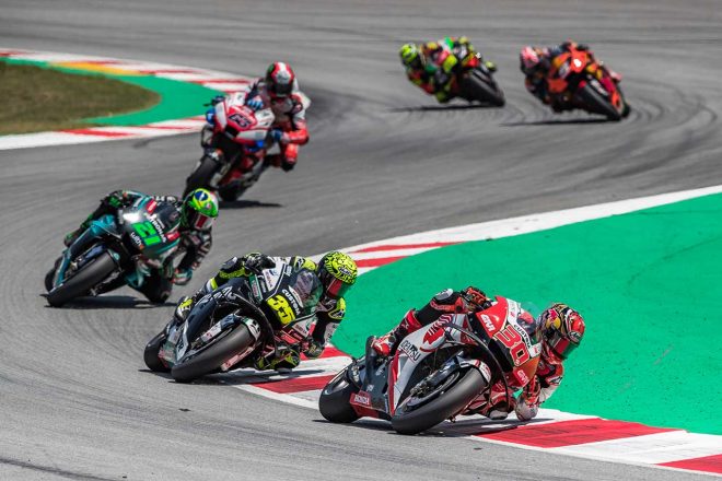 転倒が多かったカタルーニャGPで、中上は8位フィニッシュを果たした