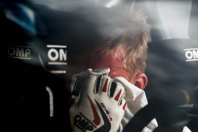 最終SS完走後、悔しさをみせたオット・タナク（トヨタ・ヤリスWRC）