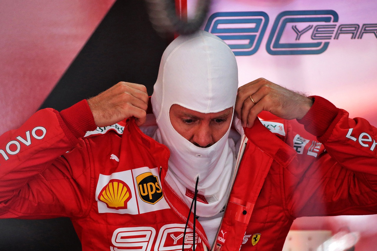 2019年F1第8戦フランスGP　結婚指輪をつけたセバスチャン・ベッテル（フェラーリ）