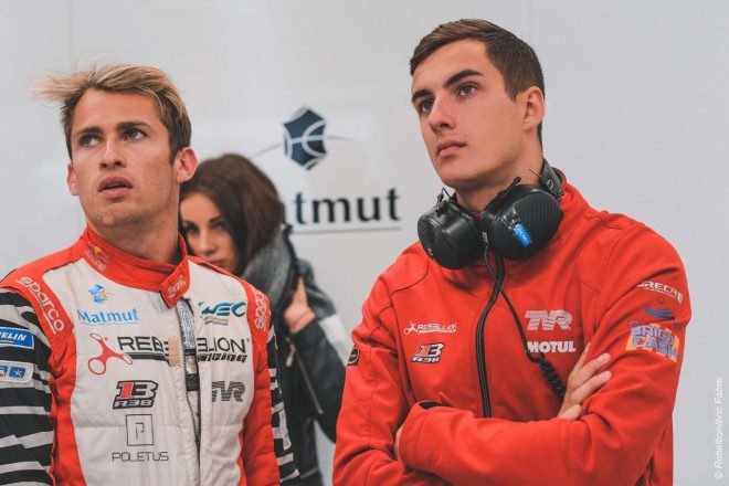 レベリオン・レーシングからトヨタワークス入りを果たしたトーマス・ローラン（右）。左は3号車レベリオンR13をシェアしたグスタボ・メネゼス