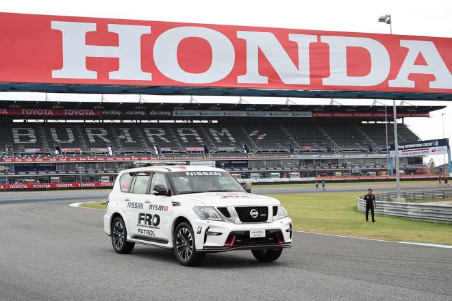 スーパーGTで運用されるFRO車両もチャン・インターナショナル・サーキットに持ち込まれた