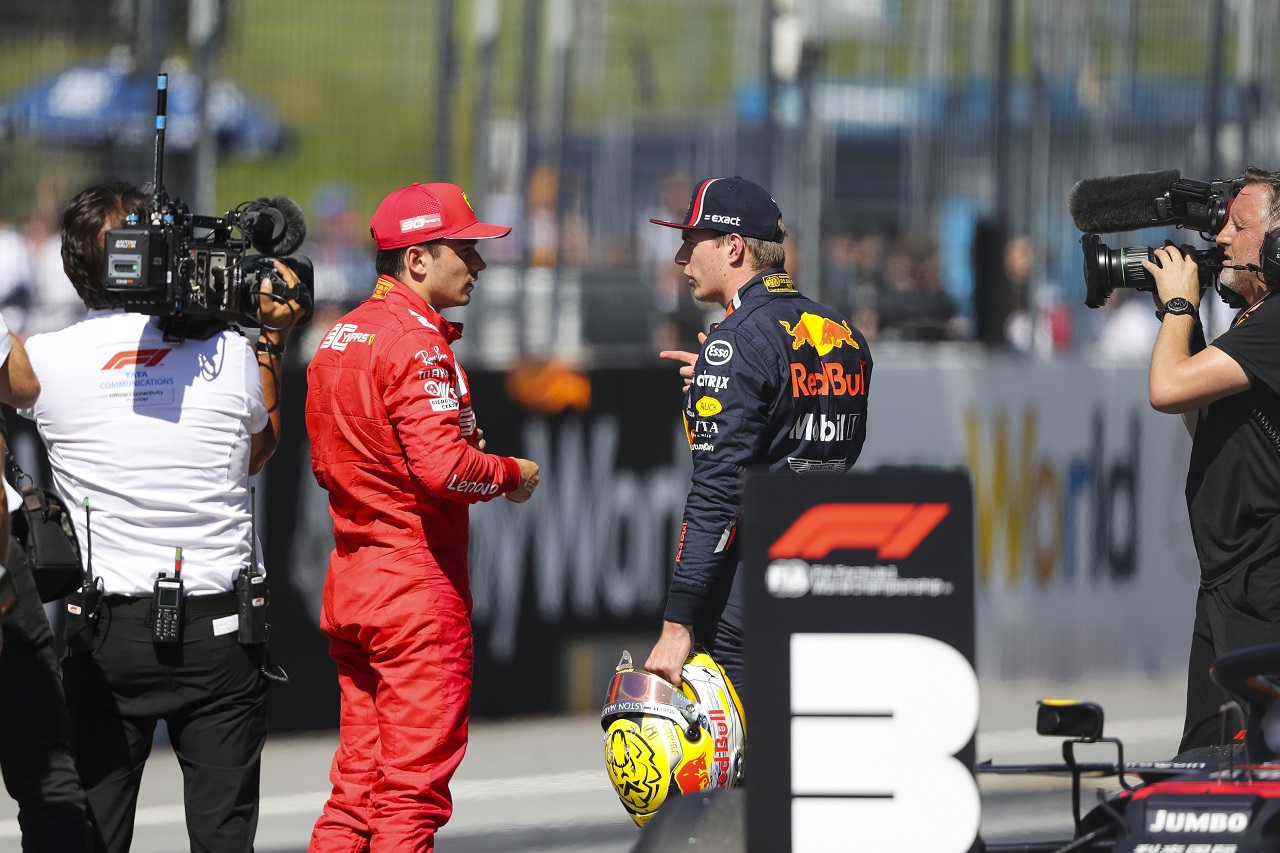 2019年F1第9戦オーストリアGP　マックス・フェルスタッペン（レッドブル・ホンダ）がポールのシャルル・ルクレール（フェラーリ）に続くフロントロウからのスタートに