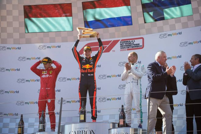 2019年F1第9戦オーストリアGP　表彰台