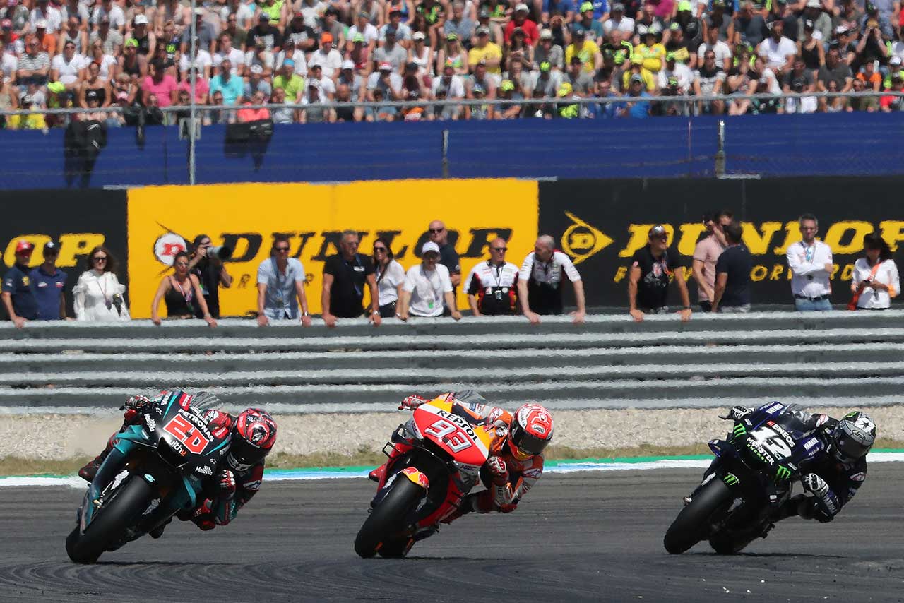 マルケス、ビニャーレスを後方に、序盤から中盤にかけてトップを走行したクアルタラロ