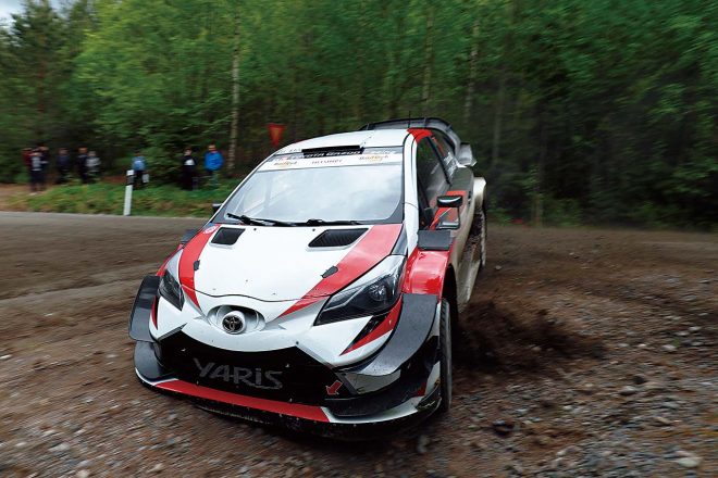 勝田貴元はフィンランド国内選手権でトヨタ・ヤリスWRCをドライブしている