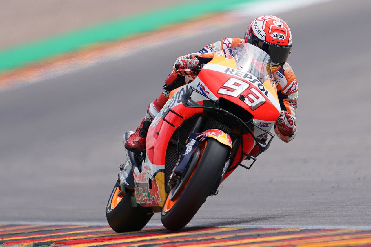 MotoGP第9戦ドイツGPの初日を総合トップで終えたマルク・マルケス（レプソル・ホンダ・チーム）