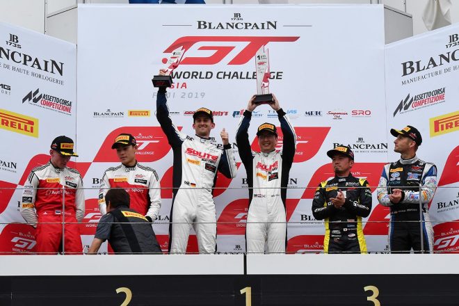 ブランパンGTワールドチャレンジ・アジア富士　レース1表彰台